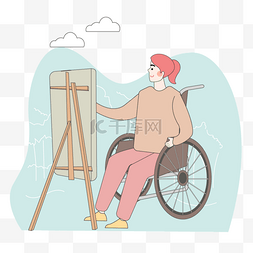 international day of disabled persons手绘