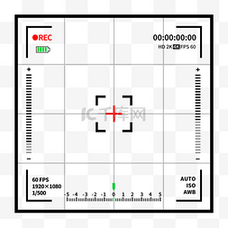 录制中图片_黑色线框摄像取景器