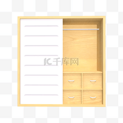 衣柜木质图片_立体木质推移门衣柜