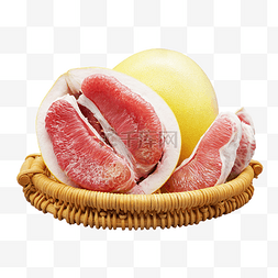 柚子图片_新鲜水果红色柚子