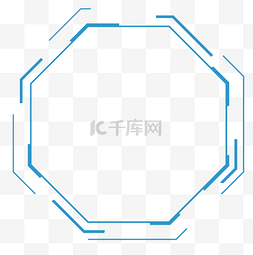 未来科技感边框六边形