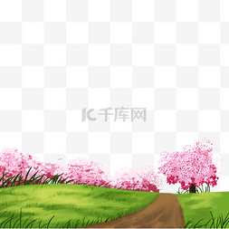 花海唯美图片_漂亮的森林和樱花树