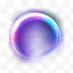 紫色圆形科幻光环