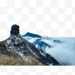 贵州梵净山冬天雪景