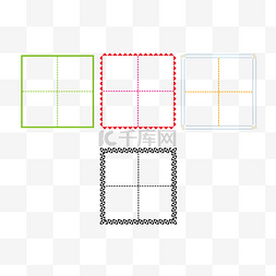 四田字方格图片_四分格田字格