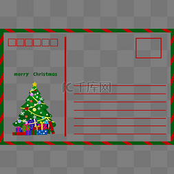 树图片_圣诞节明信片