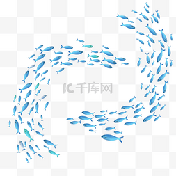 热带鱼图片_海洋生物圆形鱼群