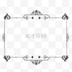 棕色花边图片_棕色复古手绘图案证书边框