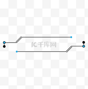 矢量简约圆点线条科技边框