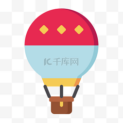 热气球插图图片_立体漂浮热气球插图