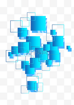 现代科技绿色方块