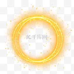 光效粒子动态图片_黄色粒状圆形渐变太阳光效果