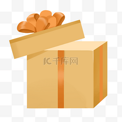 礼盒橙色图片_橙色礼物盒装饰