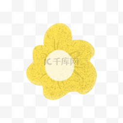 手绘海报花朵图片_手绘黄色花朵免扣元素