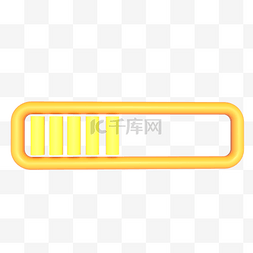电池条图片_黄色橙色电池量进度条