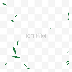 树叶图片_中式绿色竹叶端午元素