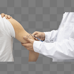 疫苗接种真人手臂