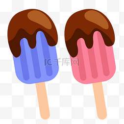 涂层巧克力图片_夏日卡通冰淇淋