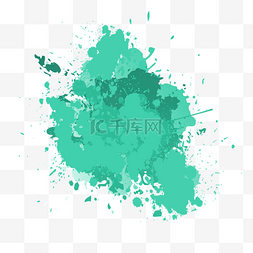 绿色水彩油漆喷溅