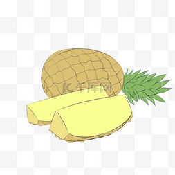 美味菠萝图片_菠萝手绘插画