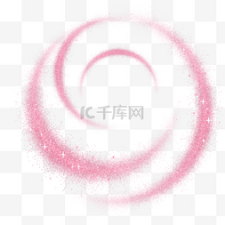 漩涡形状图片_漩涡金粉色抽象线性发光装饰形状