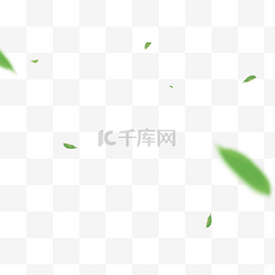 漂浮png图片_绿色清新竹叶漂浮素材