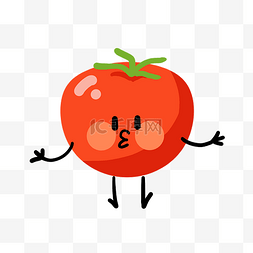 红色西红柿图片_拟人果蔬西红柿