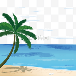 海滩海边棕榈树