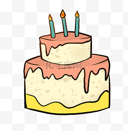 蛋糕蛋糕插画图片_生日蛋糕卡通插画