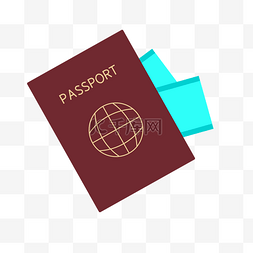 旅行元素图片_旅行护照门票