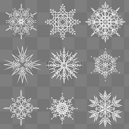 不规则几何活动图片_冬日圣诞几何白色雪花