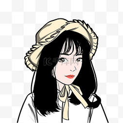 美女美女卡通美女图片_手绘卡通美女头像插画