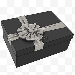 礼物盒系带图片_母亲节黑色方形礼盒