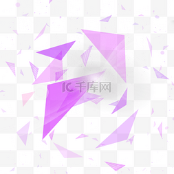 粉紫色图片_科技风格粉紫色三角形散射悬浮光