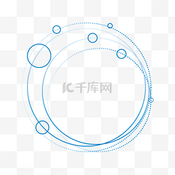 圆形蓝色科技边框图片_创意简洁科技蓝色边框