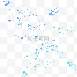 创意合成飞溅的蓝色水花效果