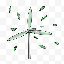 绿色的旋转风车
