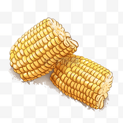 农副产品玉米图片_手绘粮食玉米棒子