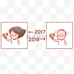2017跨年狂图片_2017到2019两年对比图表情包