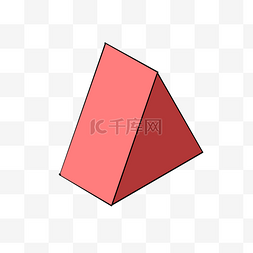 红色三角形图片_红色三角形模型儿童玩具