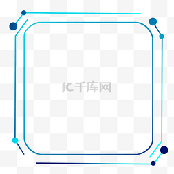 方形形状素材图片_方形科技感边框纹理免扣图