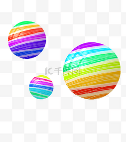 彩色球体图片_彩色圆形球球