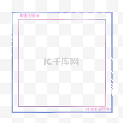 紫色科技风边框图片_正方形科技风边框