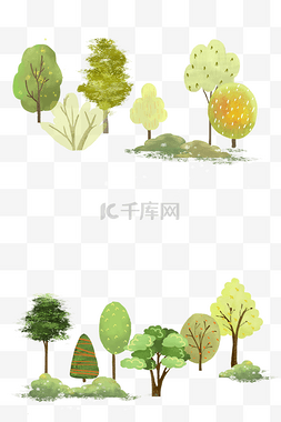 森林装饰边框植物