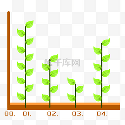 创意小树图表插画