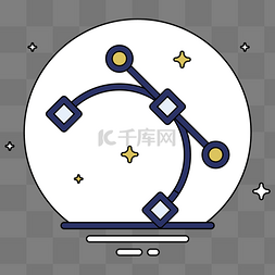 数学图片_数学几何直线圆弧平分图标