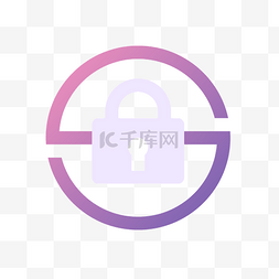 紫色电脑图片_卡通锁具图标免抠图