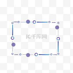 圆形边框蓝色紫色图片_科技边框元素