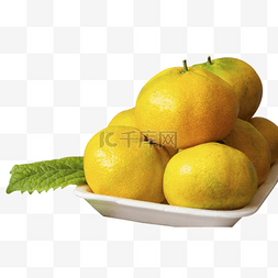 一盘秋天的水果橘子