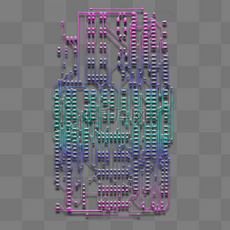 彩虹渐变外来科技芯片电路底纹装